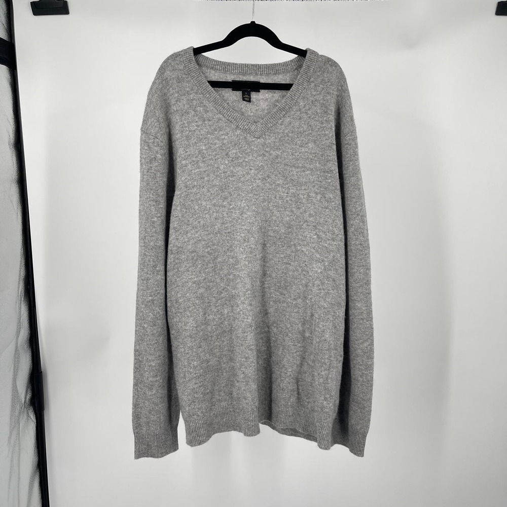Club Room Men's 100% Cashmere Knit Sweater L Quiet Luxury Heritage Capsule Gray